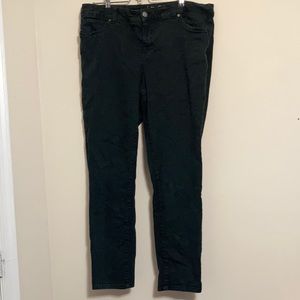 INC Denim Women Skinny Leg Slim Tech Fit 18W Black Jeans